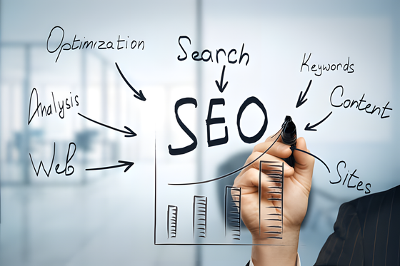 Hand-drawn diagram of search engine optimization